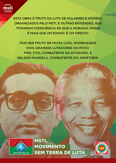 Placa Frei Tito e Nelson Mandela